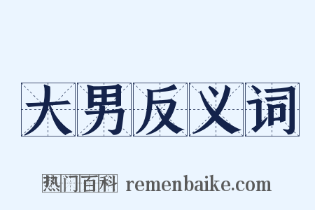 大男反义词是什么意思的图片